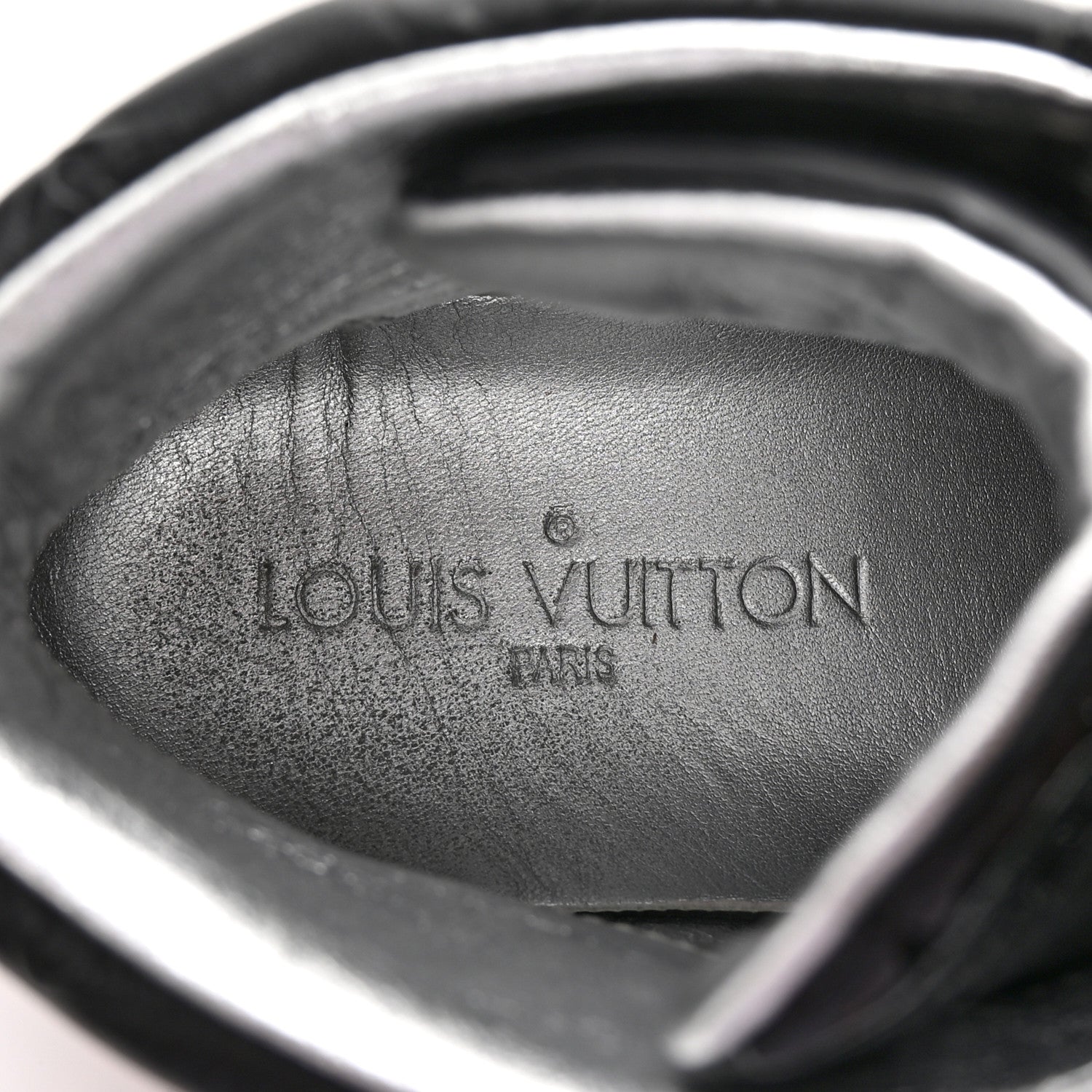 Louis Vuitton Patent Calfskin Monogram High Top Sneakers 36 Black 8 of 10