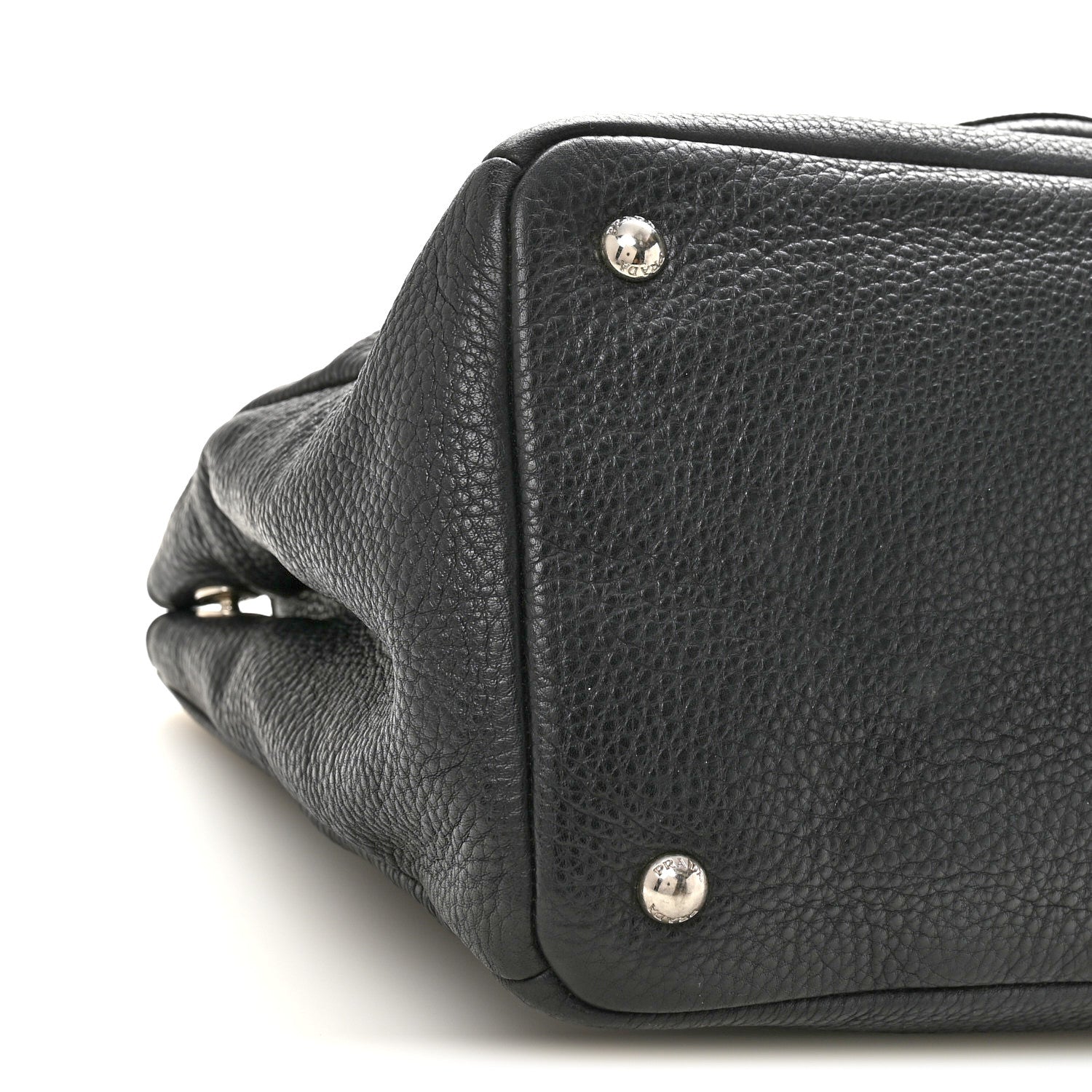 Prada Vitello Daino Tote Dark Grey 9 of 12