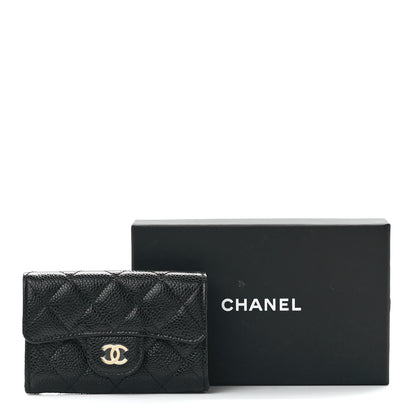 Chanel Caviar Quilted Flap Card Holder Wallet Black 13 of 13