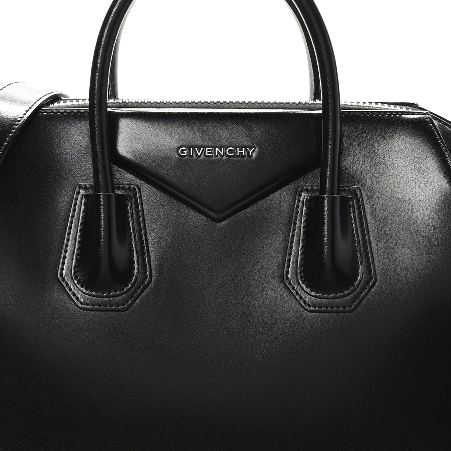 Shiny Lord Calfskin Medium Antigona Black