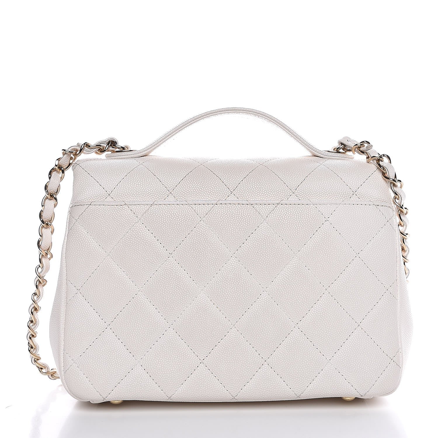 Chanel Caviar Quilted Medium Business Affinity Flap White 8 of 8