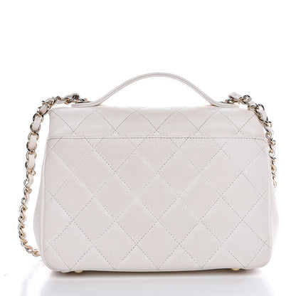 Chanel Caviar Quilted Medium Business Affinity Flap White 8 of 8