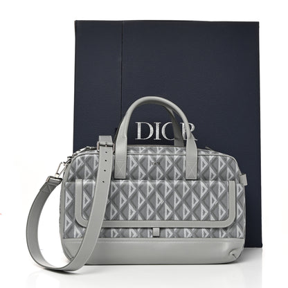 Christian Dior CD Diamond Canvas Calfskin Hit The Road Pet Carrier Gray 10 of 10
