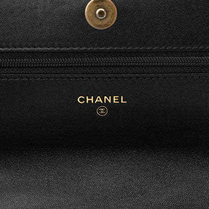 Chanel Lambskin Quilted Chanel 19 Wallet On Chain WOC Black 6 of 13