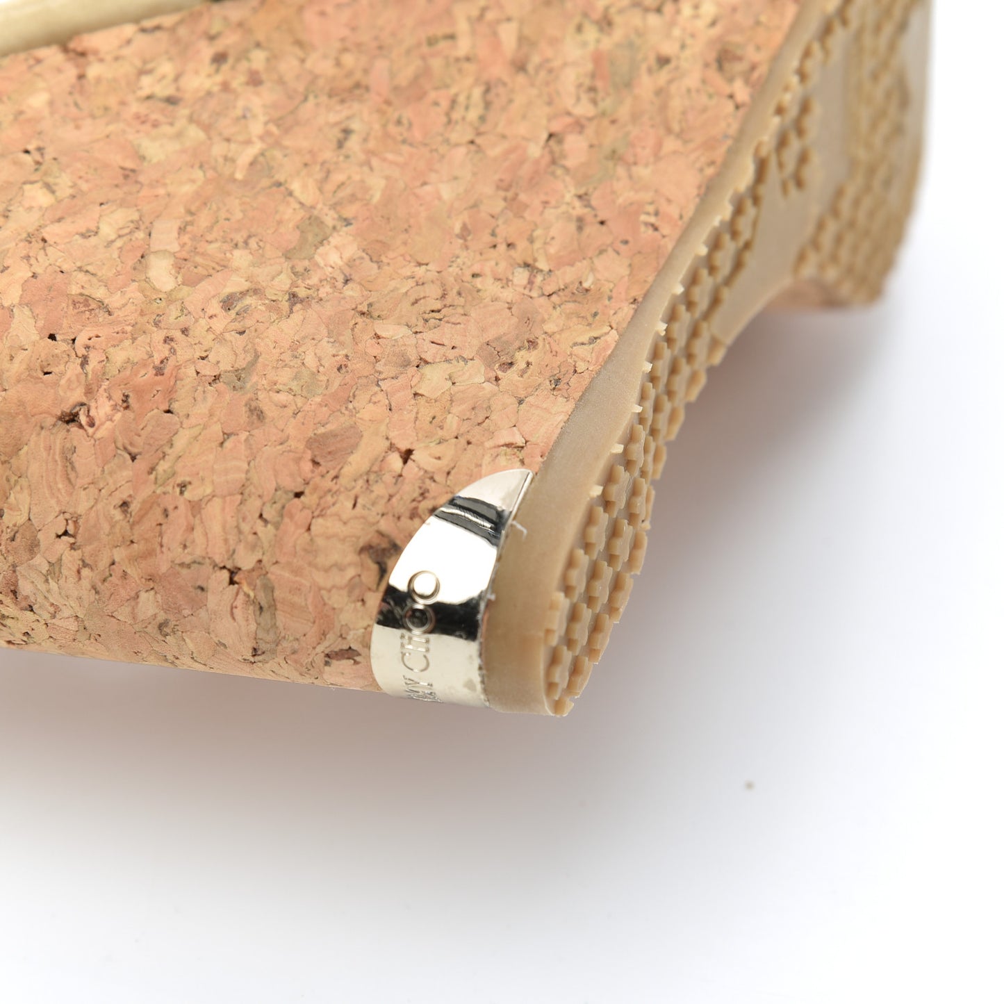 Patent Cork Portia 120 Wedge Sandals 38 Nude