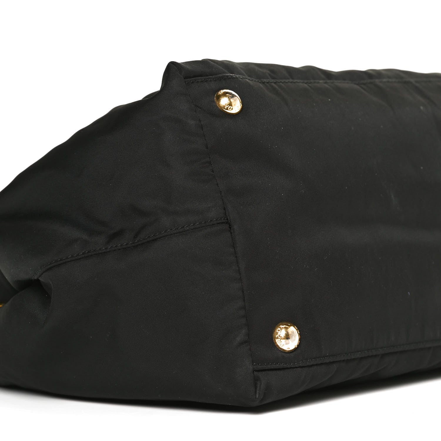 Prada Tessuto Nylon Vitello Daino Tote Black 8 of 9