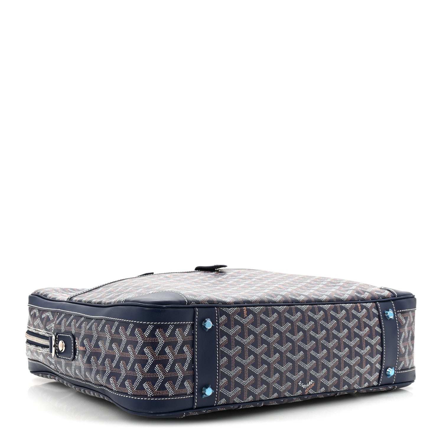 Goyard Goyardine Ambassade MM Briefcase Navy 7 of 17