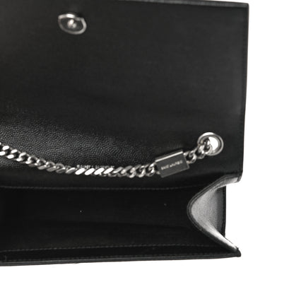 Saint Laurent Grain De Poudre Small Classic Monogram Kate Tassel Satchel Black 5 of 10