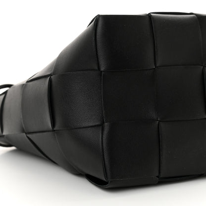 Bottega Veneta Lambskin Intreccio Small Crossbody Bucket Bag Fondant 8 of 9