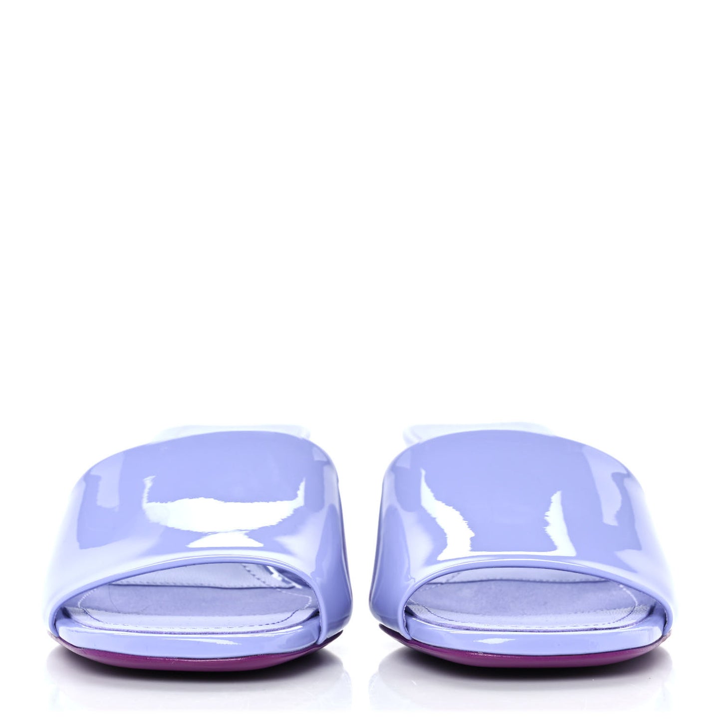 Patent Calfskin CC Mules 36 Light Purple Dark Purple