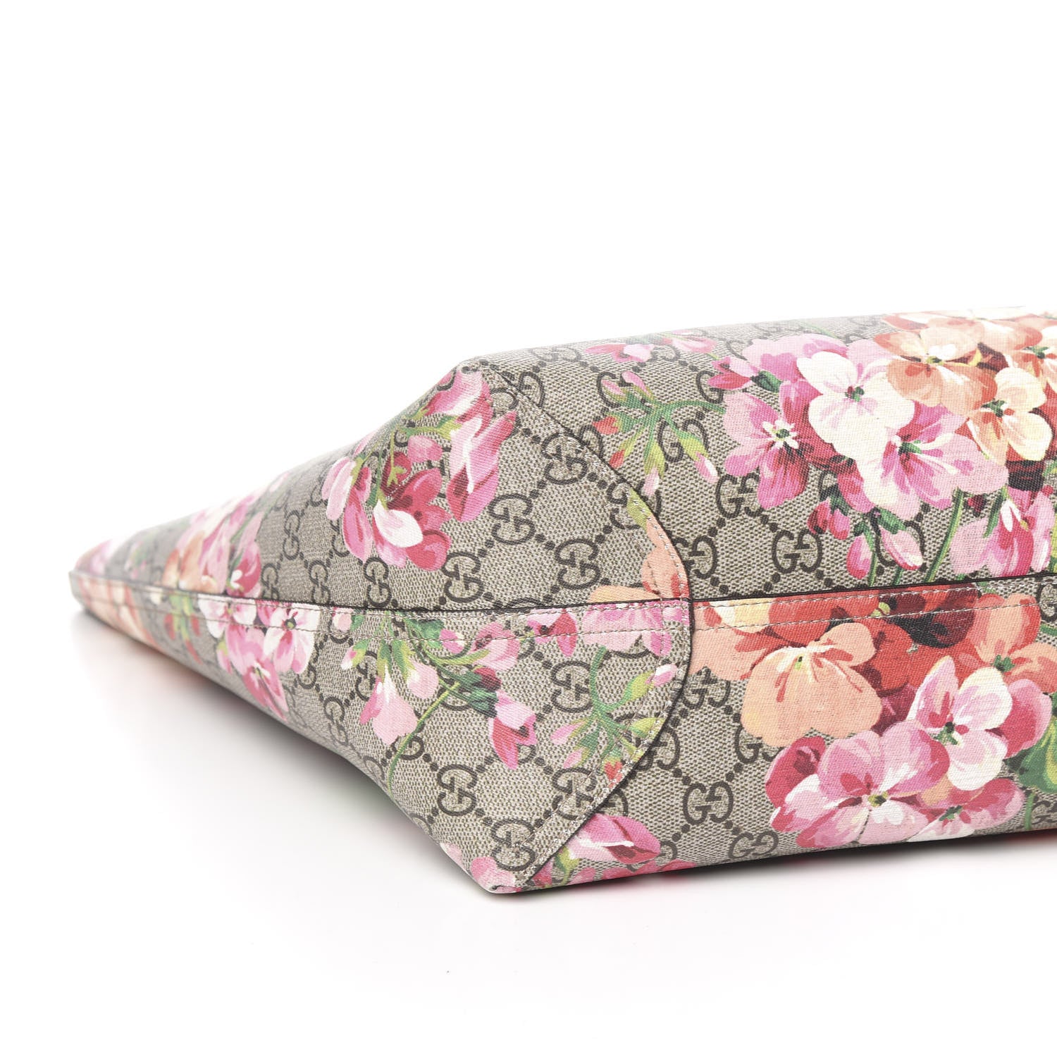 Gucci GG Supreme Monogram Blooms Large Reversible Tote Beige Multicolor Dry Rose 10 of 15