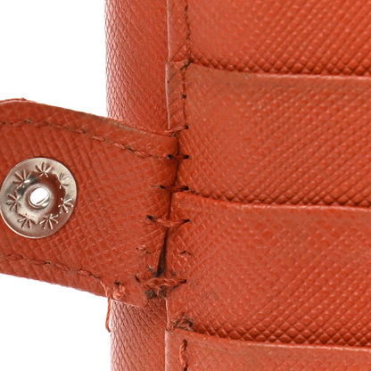 Burberry Calfskin House Check Continental Flap Wallet Orange 19 of 22