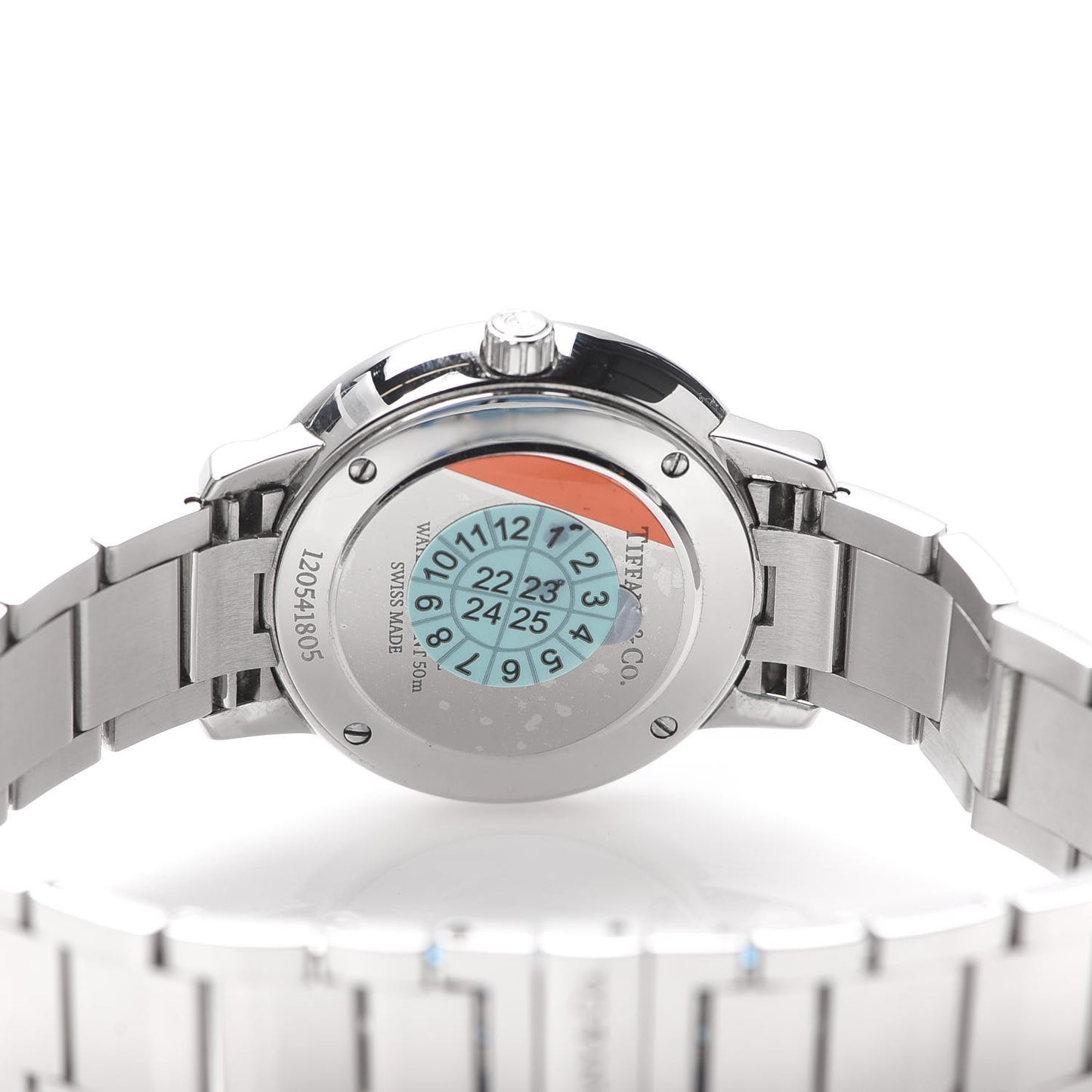 Stainless Steel Diamond Bezel 31mm Atlas 2-Hand Quartz Watch Blue Azure