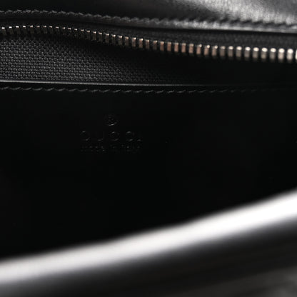 Gucci Calfskin Matelasse Monochrome Small GG Marmont Chain Shoulder Bag Black 6 of 9