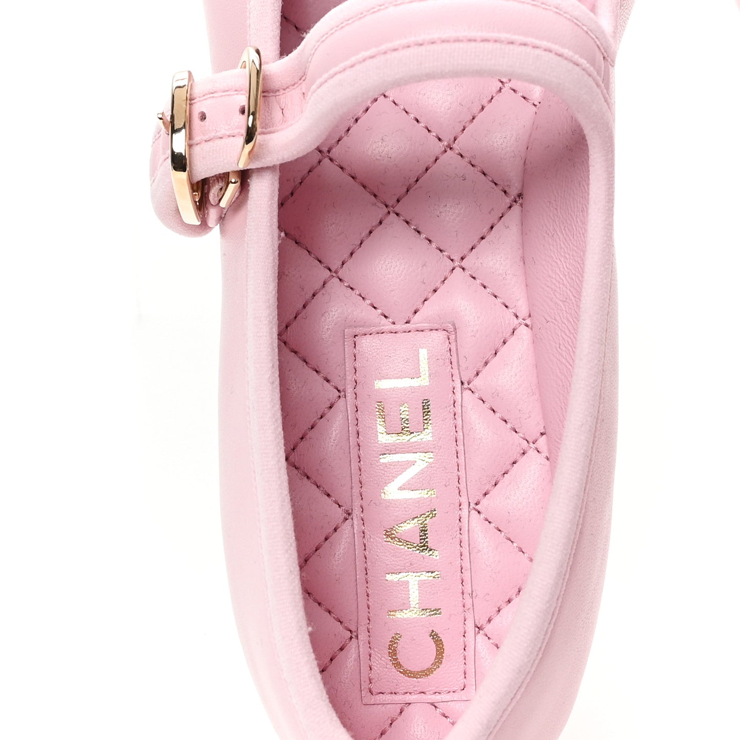 Lambskin Mary Jane Flats 36 Light Pink