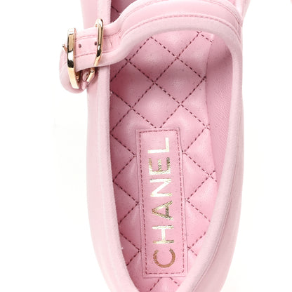 Chanel Lambskin Mary Jane Flats 36 Light Pink 8 of 9