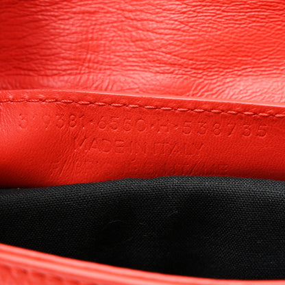Balenciaga Matte Goatskin Rubber Covered Classic Hardware Envelope Clutch Rouge Ambre 8 of 11
