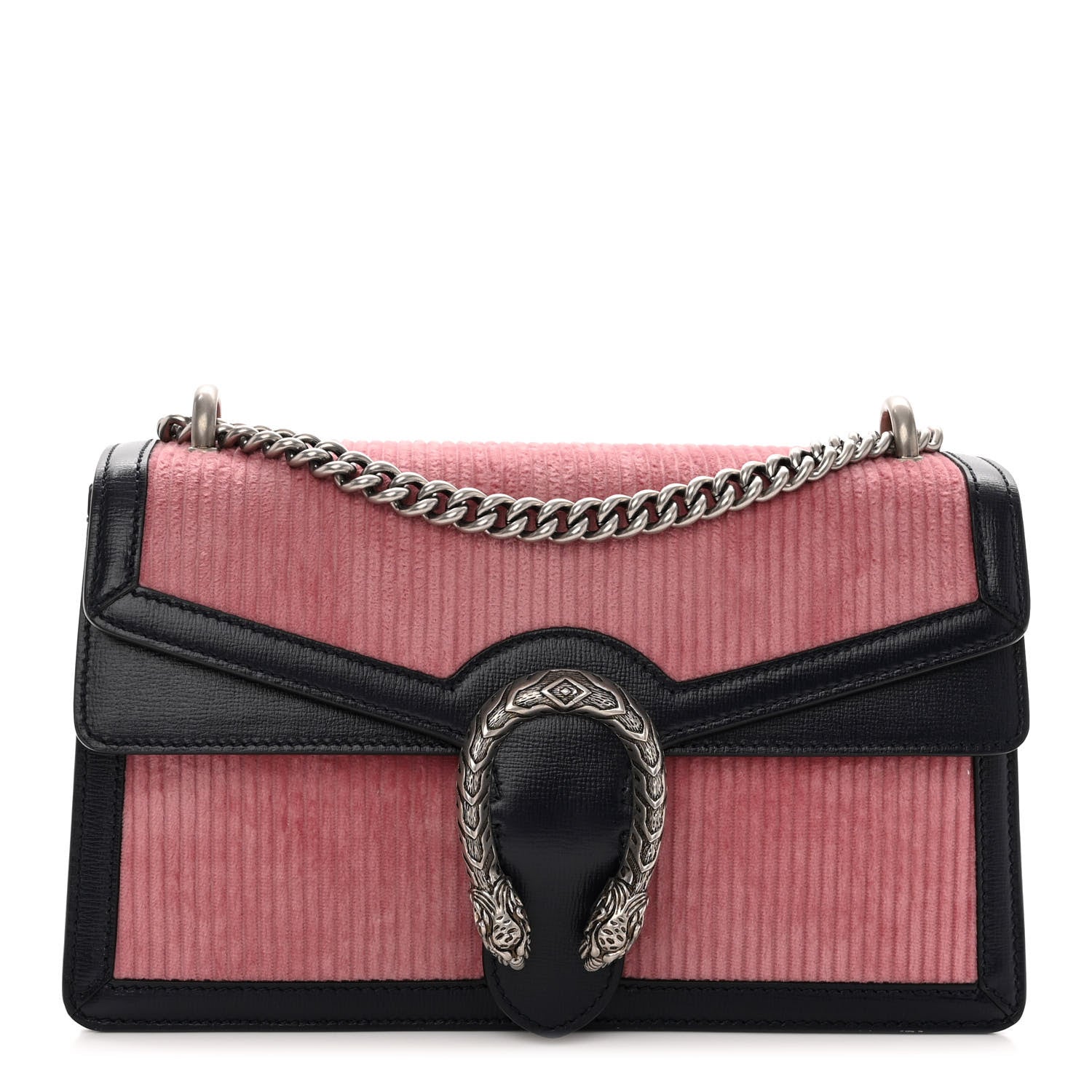 Gucci Lanzo Stretch Cord Azalea Calfskin Small Dionysus Shoulder Bag Pink Blue 1 of 10