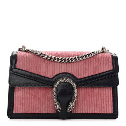 Gucci Lanzo Stretch Cord Azalea Calfskin Small Dionysus Shoulder Bag Pink Blue 1 of 10