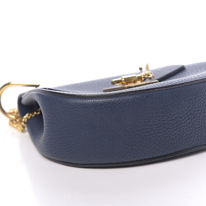 Chloe Grained Lambskin Mini Drew Shoulder Bag Royal Navy 7 of 9