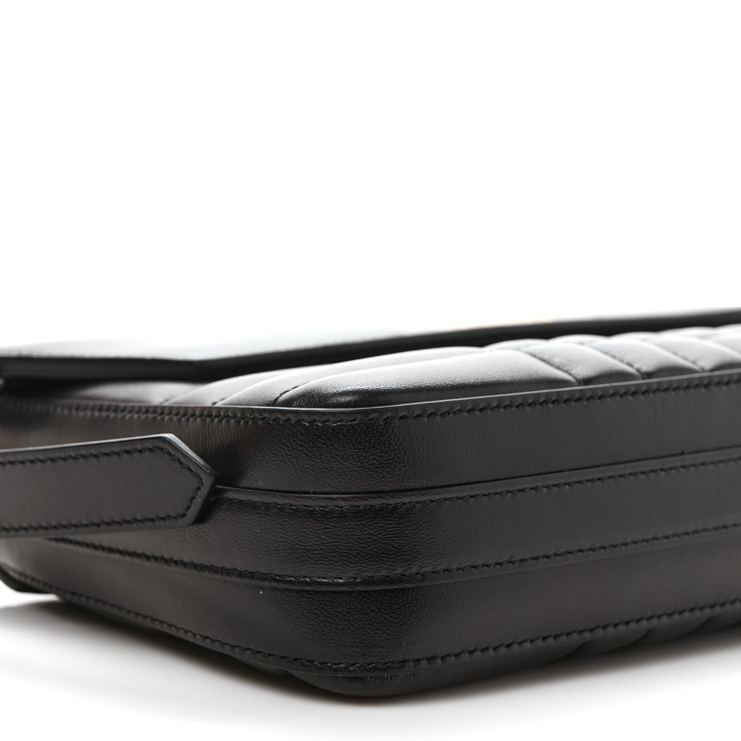 Lambskin Quilted Catherine Shoulder Bag Black