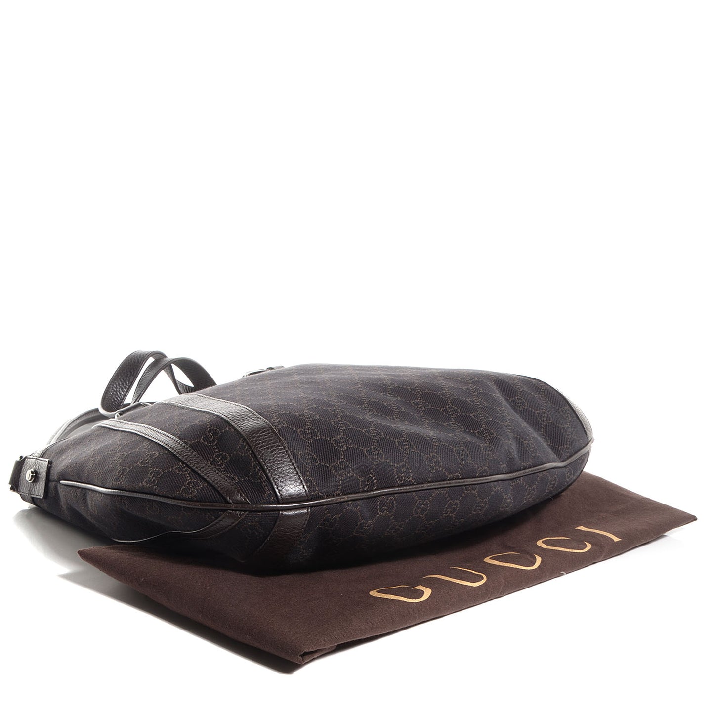 Monogram Medium Abbey Convertible Tote Dark Brown