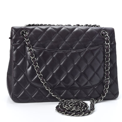 Chanel Lambskin Quilted Jumbo Double Flap Purple 2 of 9