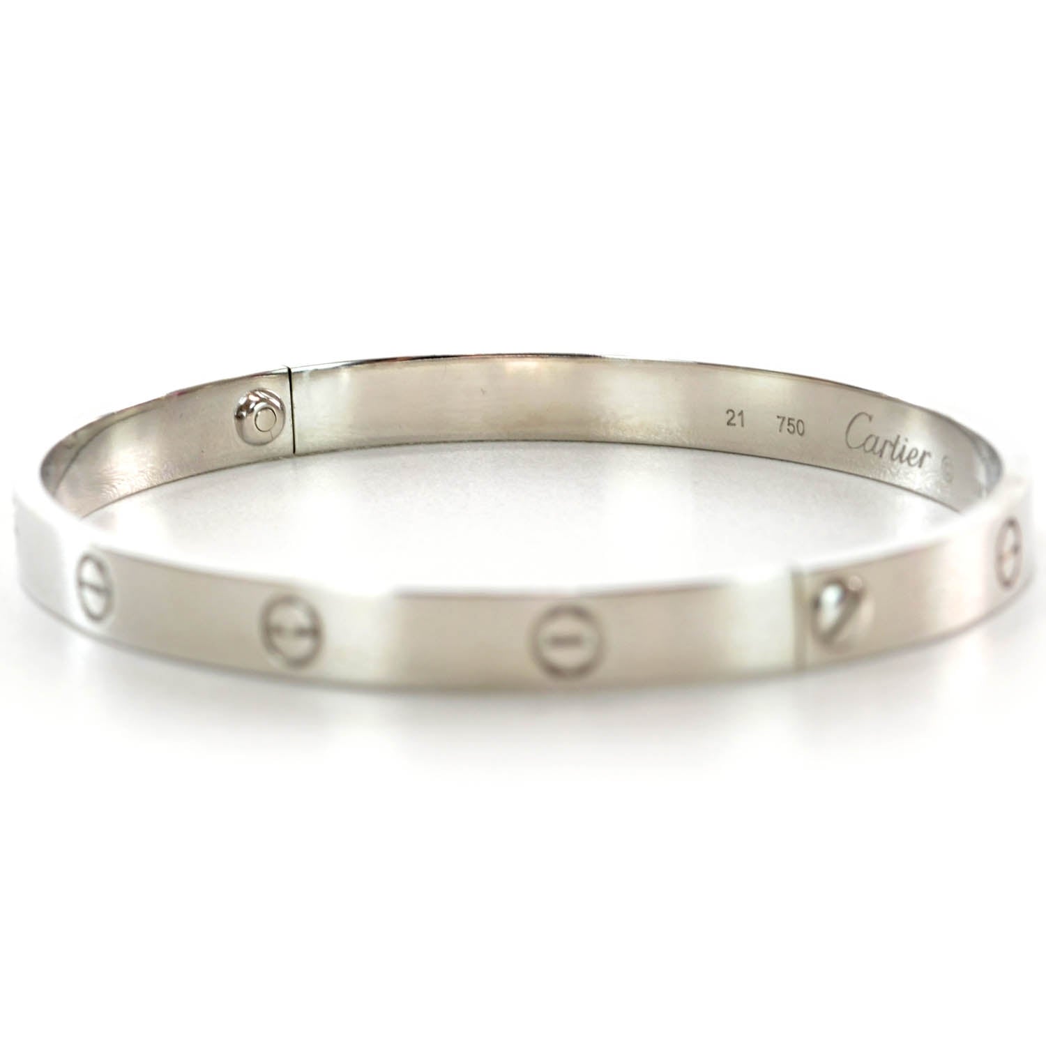 Cartier 18K White Gold LOVE Bracelet 21 5 of 5