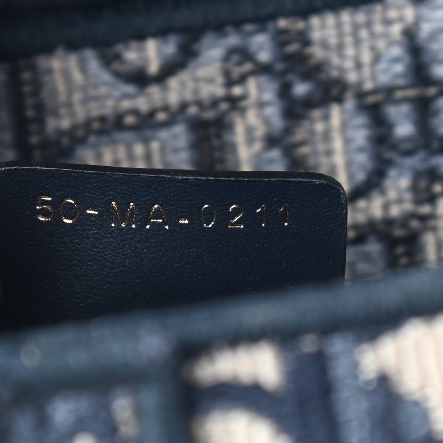 Christian Dior Oblique Embroidered Saddle Bag Blue 6 of 7