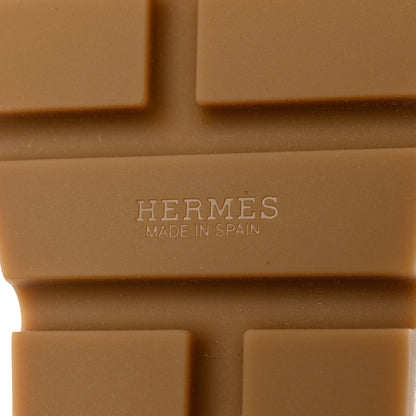 Hermes Calfskin Cork Eze 30 Sandals 38 Black 8 of 8