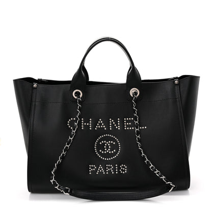 Chanel Caviar Medium Studded Deauville Tote Black 1 of 12