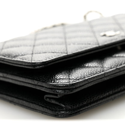 Chanel Caviar Quilted Wallet on Chain WOC Black 10 of 12