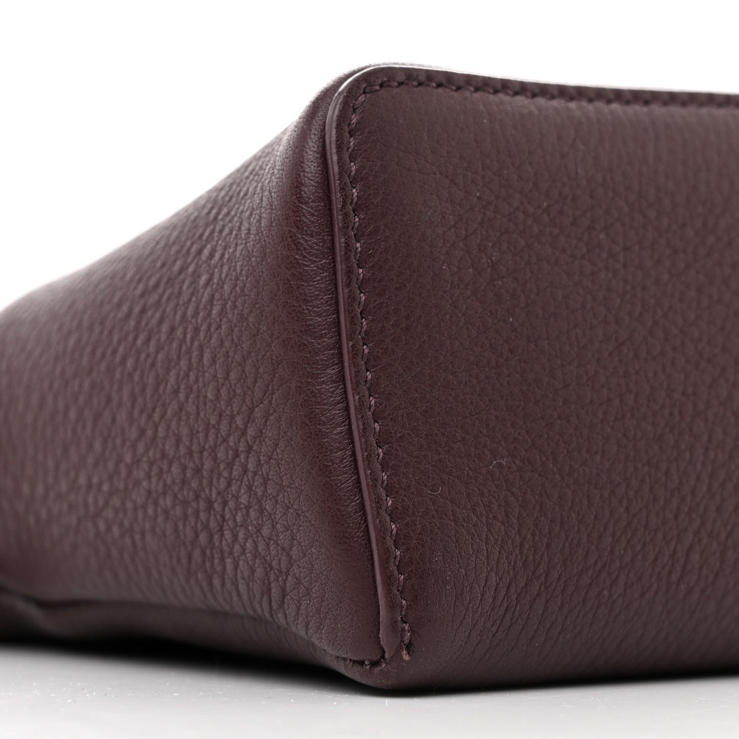 Grained Calfskin L19 Extra Pocket Pouch Azuki Beans