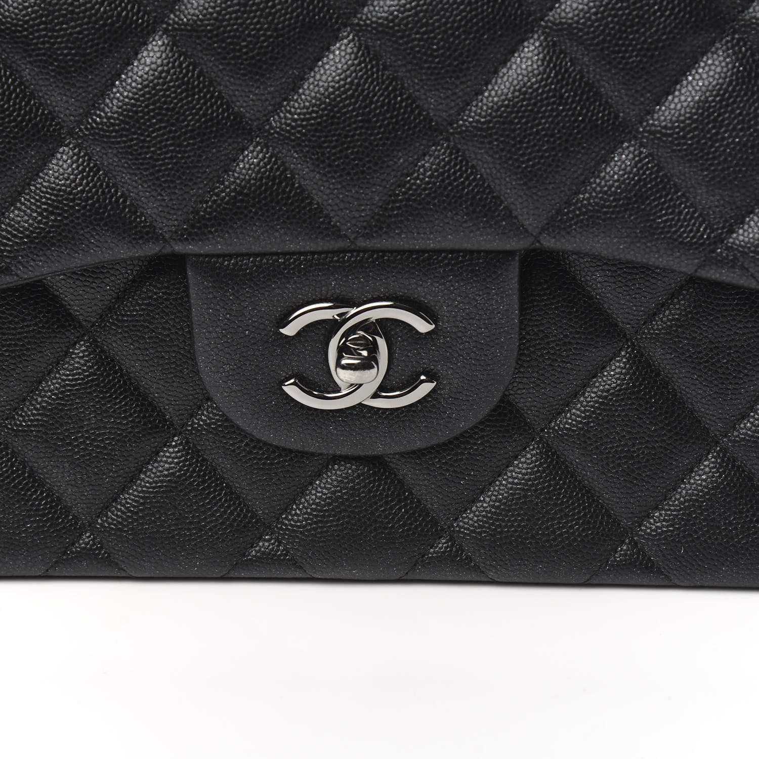 Chanel Iridescent Caviar Quilted Jumbo Double Flap Black 9 of 9