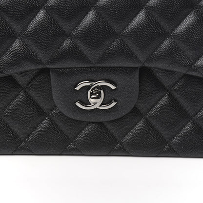 Chanel Iridescent Caviar Quilted Jumbo Double Flap Black 9 of 9