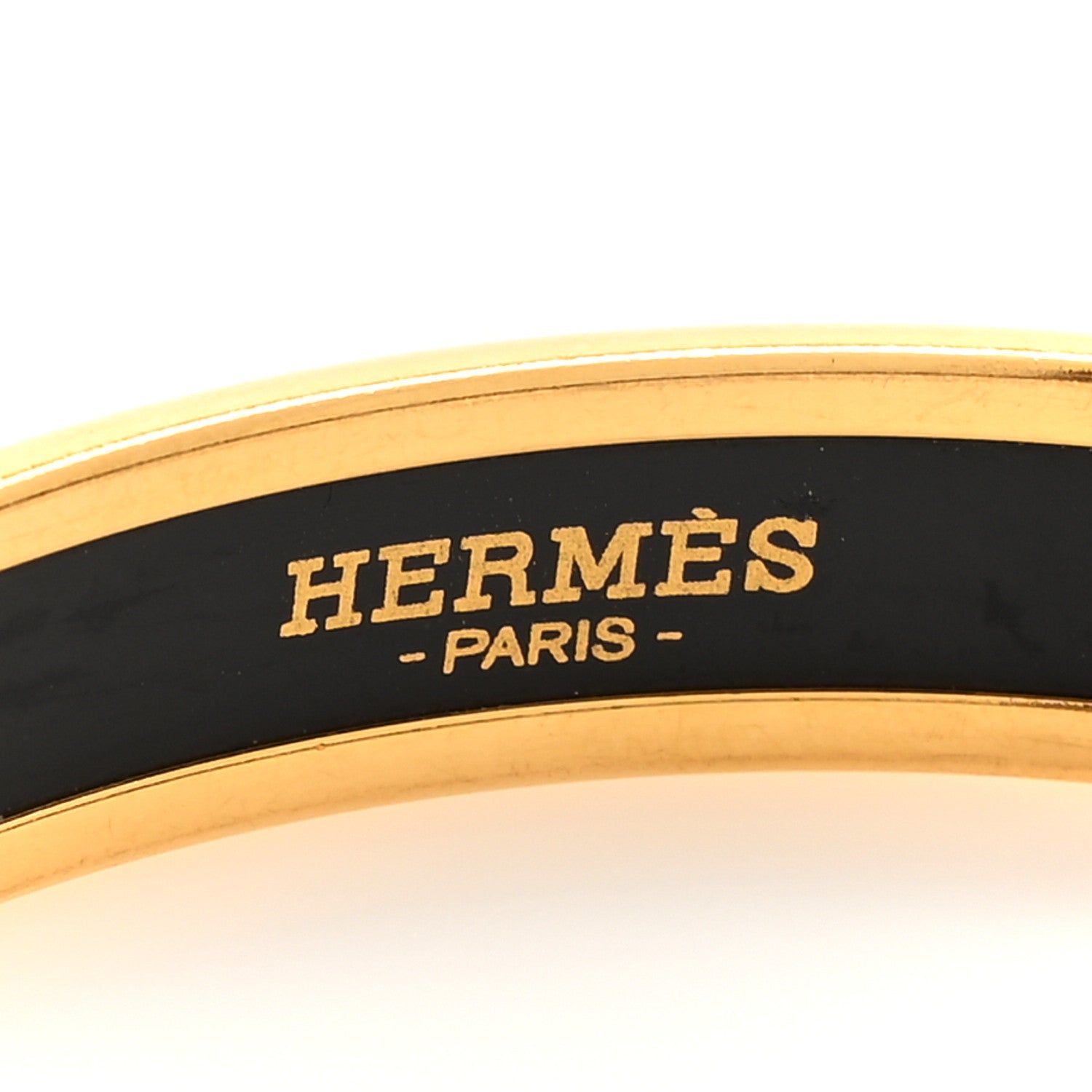 Hermes Enamel Printed Narrow Grand Apparat Bracelet 65 Black 4 of 5