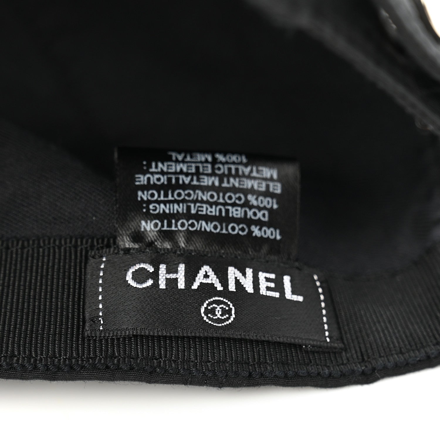 Chanel Cotton CC Cap Hat Black 8 of 10