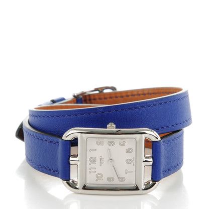 Hermes Stainless Steel Swift 23mm Cape Cod Double Tour Quartz Watch Bleu Electrique 3 of 10