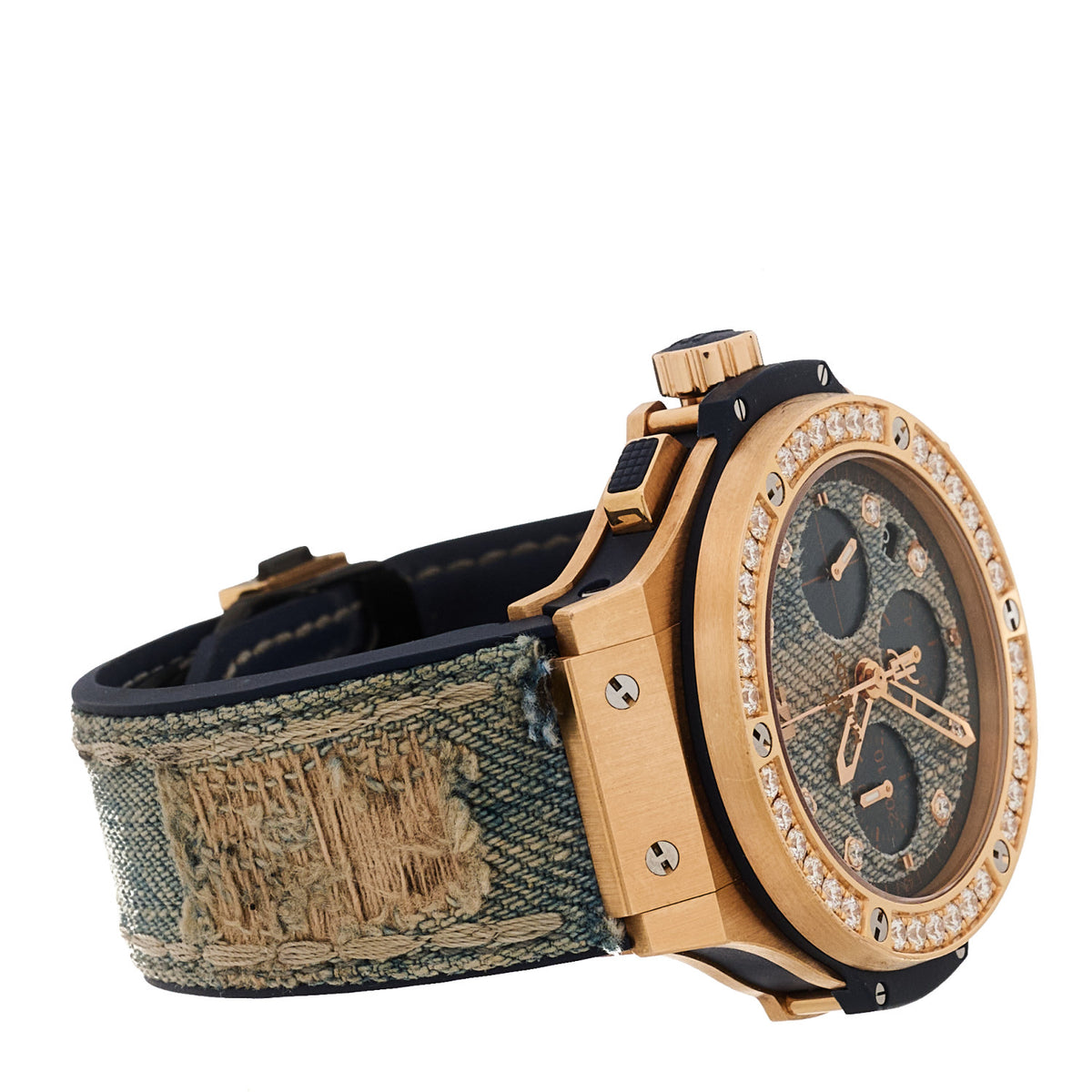 18K Rose Gold Rubber Diamond 41mm Big Bang Jeans Automatic Watch 341.PL.2780.NR.1204