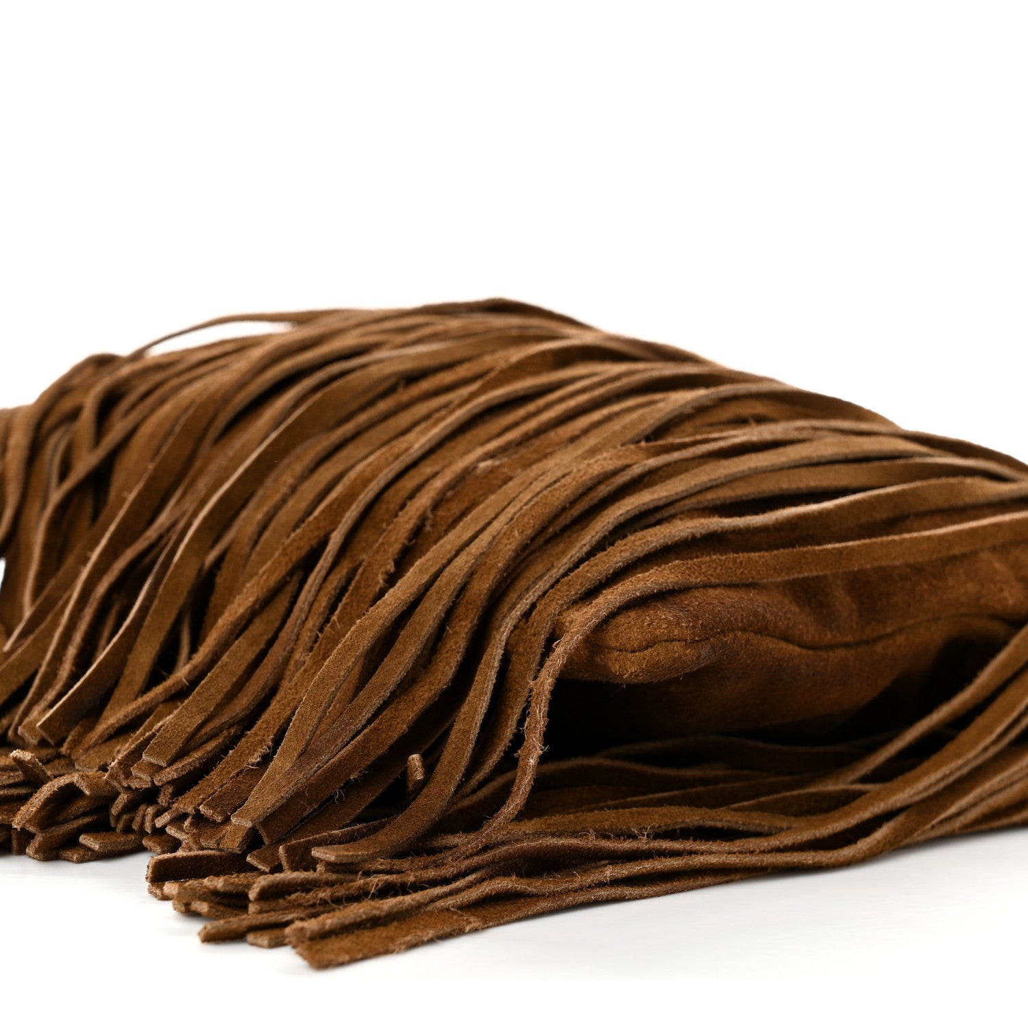 Saint Laurent Suede Calfskin Small Grace Fringed Hobo Bag Light Ocre 10 of 10