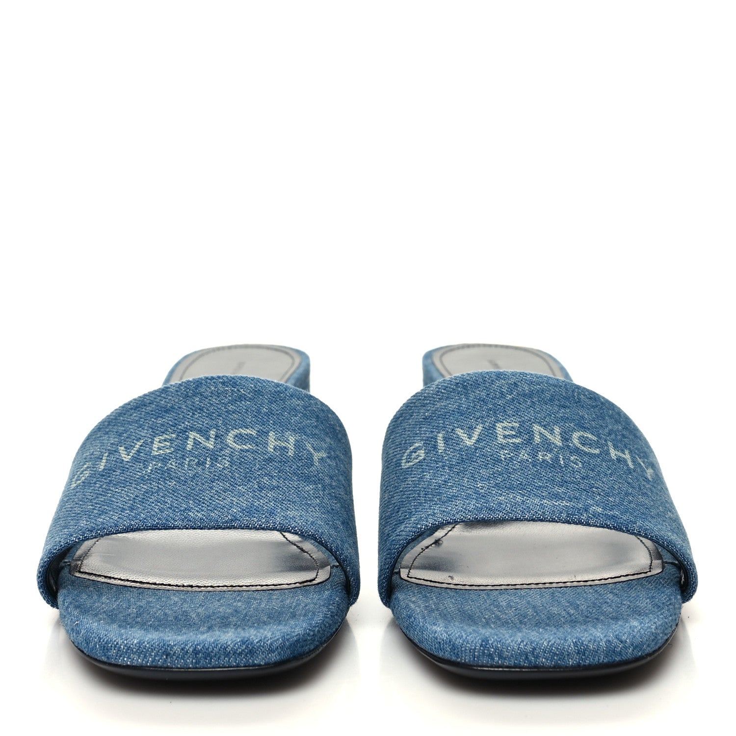 Givenchy Cotton Denim 4G Logo Mule Sandals 40 Denim Blue 2 of 9