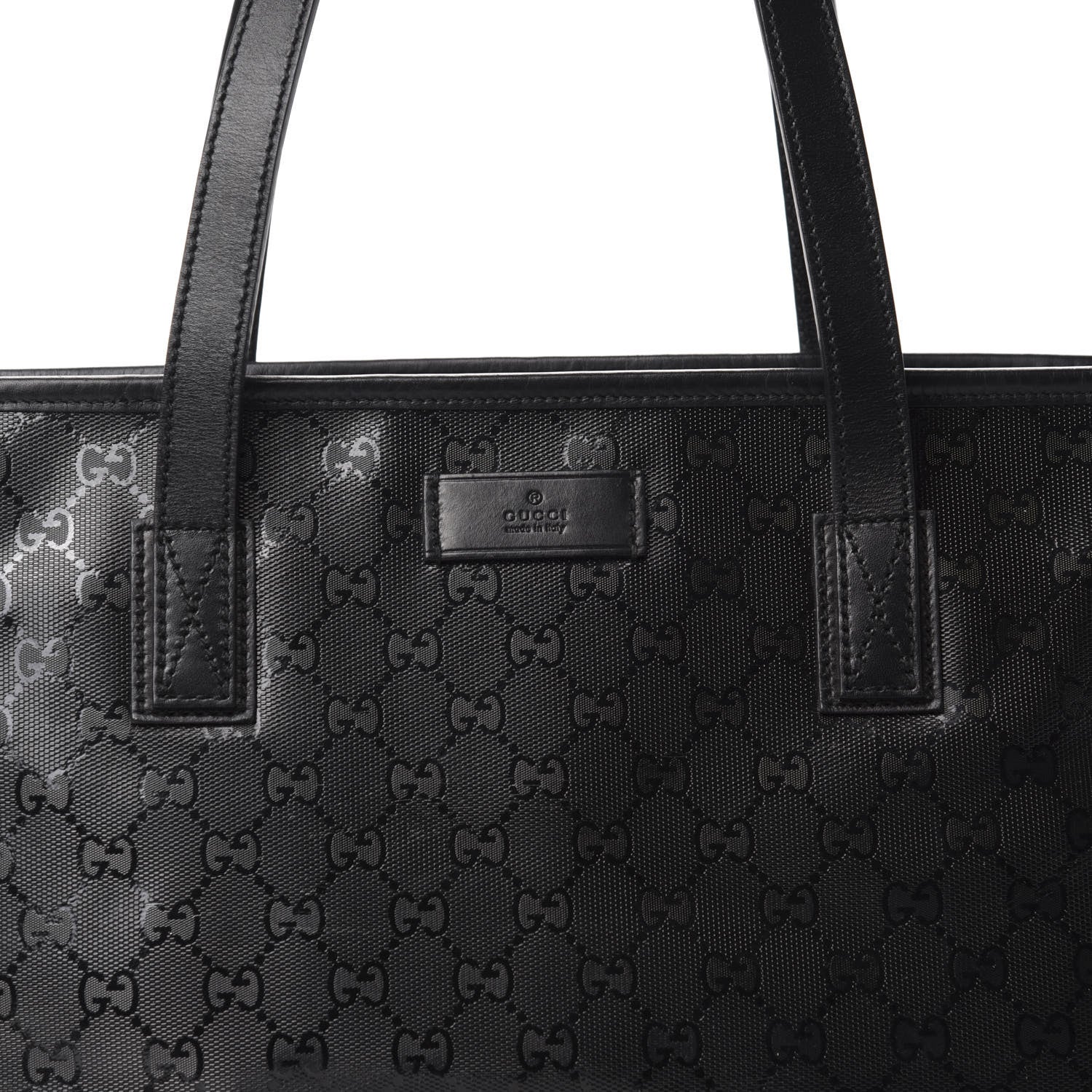 Gucci Imprime Monogram Medium Zippered Shopping Tote Black 10 of 10