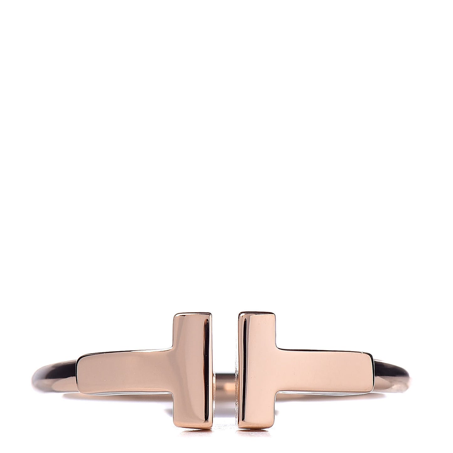 18K Rose Gold T Wire Ring 51 5.75