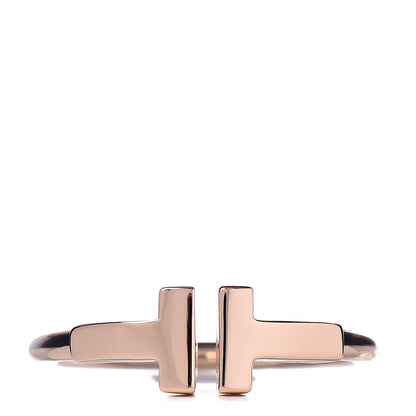 Tiffany 18K Rose Gold T Wire Ring 51 5.75 1 of 5