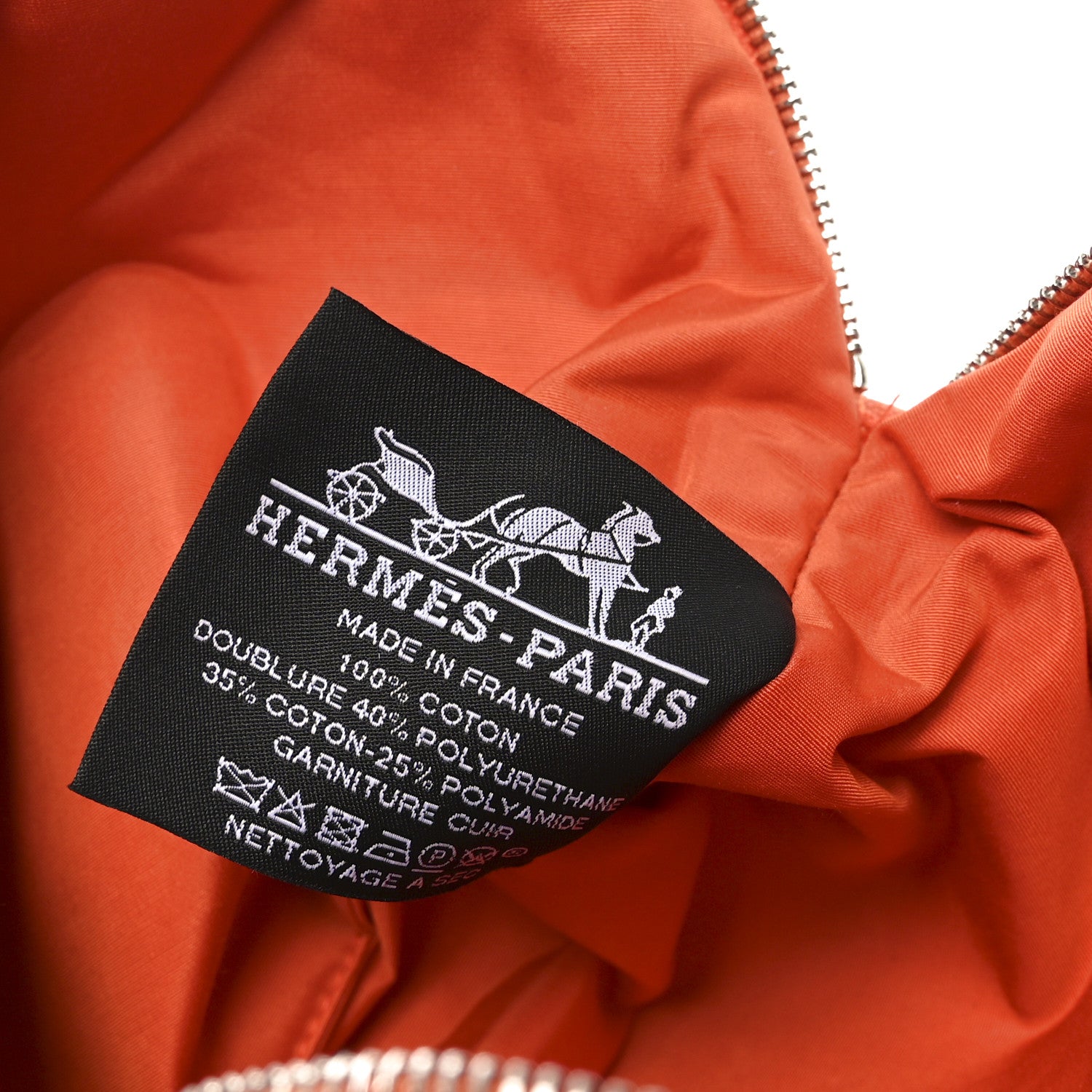 Hermes Cotton Canvas Mini Bolide Travel Cosmetic Pouch Feu 5 of 5