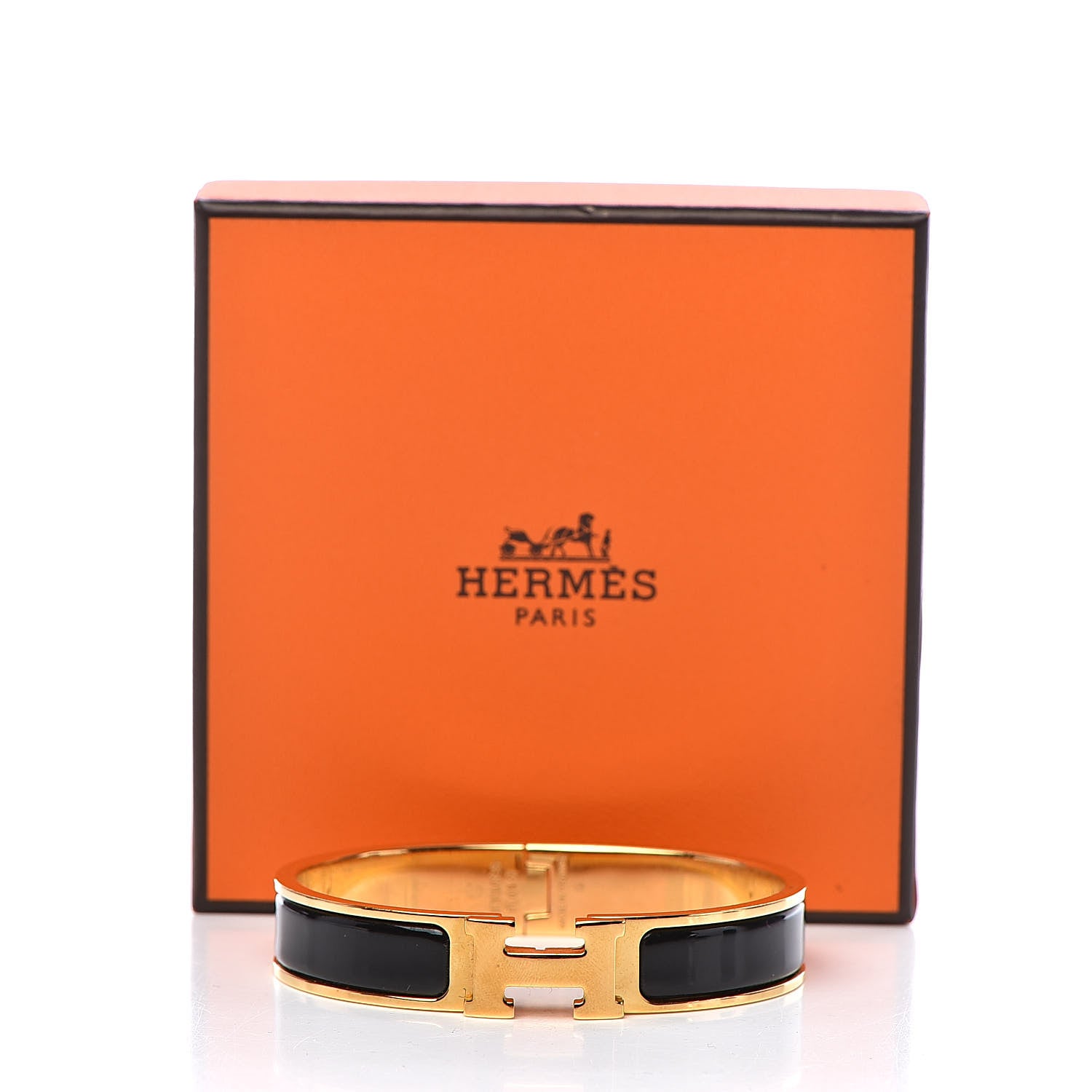 Hermes Enamel Narrow Clic Clac H Bracelet PM Black 5 of 5
