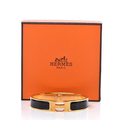 Hermes Enamel Narrow Clic Clac H Bracelet PM Black 5 of 5