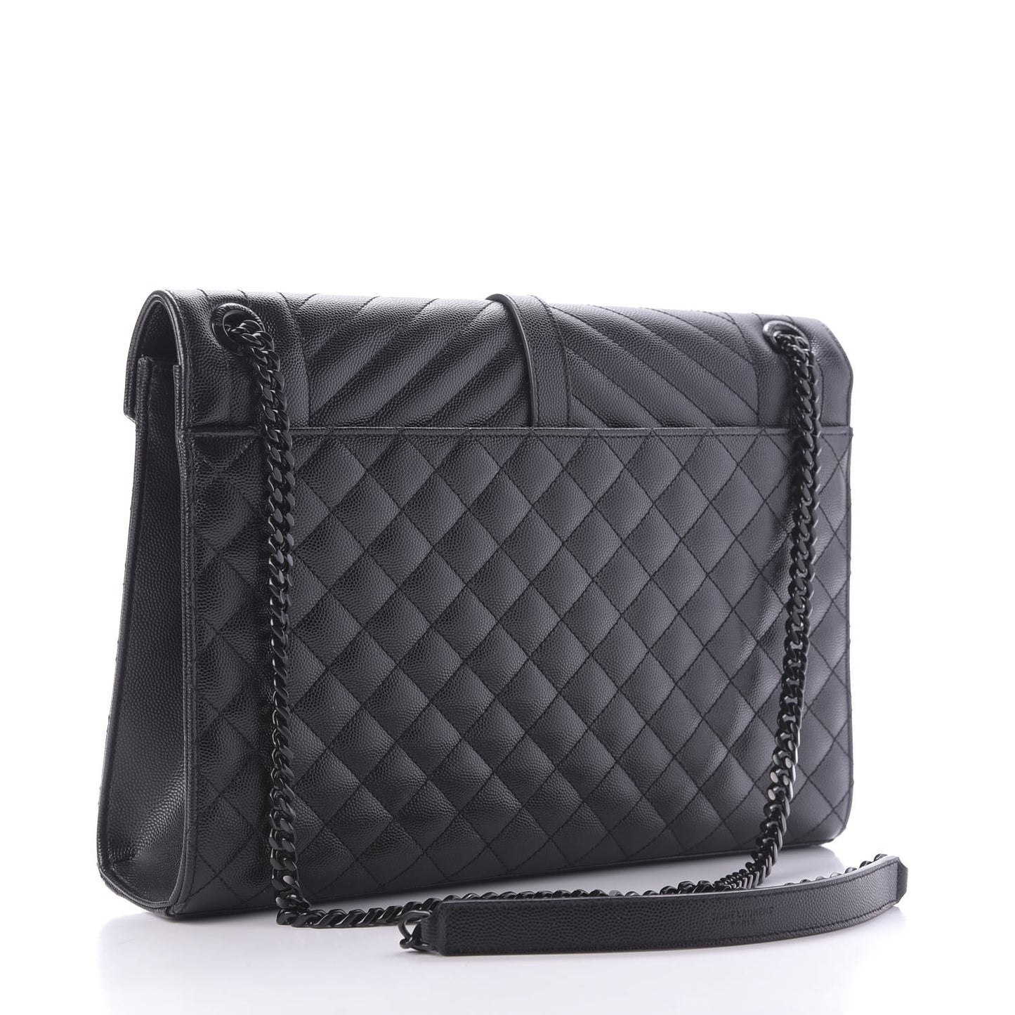 Grain De Poudre Large Tri-Quilt Monogram Satchel Black