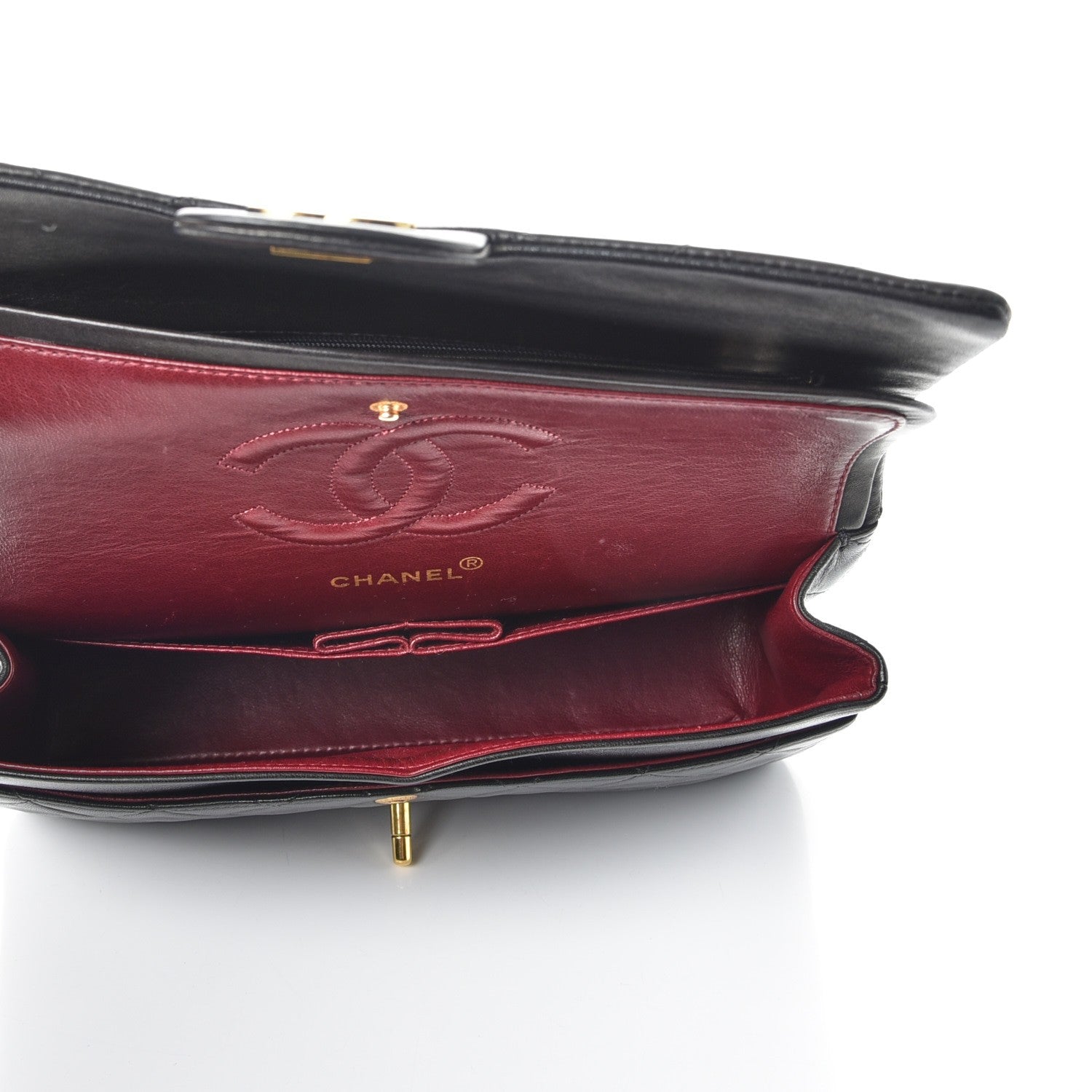 Chanel Lambskin Quilted Medium Double Flap Black 5 of 8
