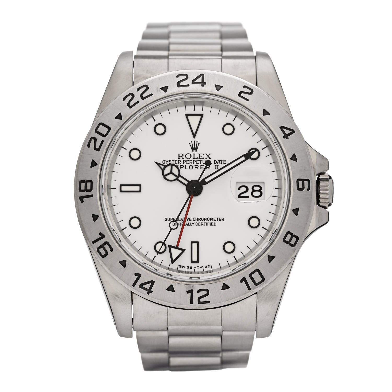 Rolex Stainless Steel 40mm Oyster Perpetual Date Explorer II Watch White 16570 1 of 5
